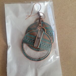 Bohemian Copper and Turquoise Earrings